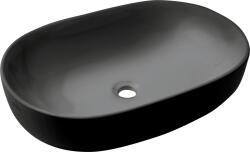 INVENA Teja, pultra szerelhető mosdó 600x420x145 mm, matt fekete, INV-CE-09-005-C (INV-CE-09-005-C)