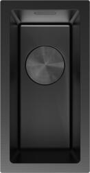 Mexen Trixo, 1 rekeszes rozsdamentes mosogató 230 x 440 mm, fekete, 6411221000-70 (6411221000-70)