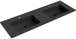 Mexen Otis, dupla, pultba süllyesztett mosogató 141 × 46, 5 cm, matt fekete, 25181471D (25181471D)