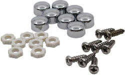 Mereo Mereo, Műanyag kupak és csavar készlet a sarkok és ajtók rögzítőprofiljának rögzítéséhez (8 db), króm, MER-CKND258ZA (MER-CKND258ZA)