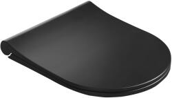SAPHO Sapho, AVVA Vékony, lassan záródó WC-ülőke, fekete (100787-110)