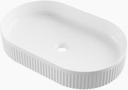Gamma Frezja, ovális pultra szerelhető mosdó 595x380x100 mm, fényes fehér, GMA-UC-FREZJAOW (GMA-UC-FREZJAOW)