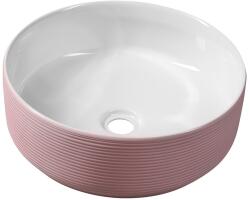 SAPHO Sapho, ARDEA kerámia pultra szerelhető mosdó, átmérő 41 cm, rózsaszín, AR041 (AR041)