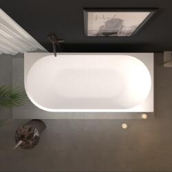 Erga Zara, sarok szabadon álló kád 160x75 cm + lefolyódugó, jobb oldali, fényes fehér, ERG-ZARA-160075R-WH-WH (ERG-ZARA-160075R-WH-WH)