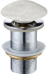 Mexen kerámia zárható mosdólefolyó kerek, ClickClack, nagy dugóval, túlfolyó nélkül, szürke kő utánzat, 79910-65 (79910-65)