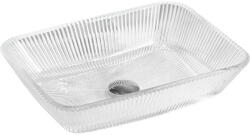 Mexen Tiva, üveg pultra szerelhető mosdó 46 × 33 cm, átlátszó, 24184600 (24184600)