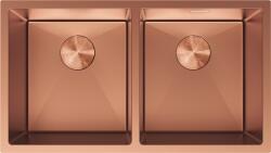 Mexen Binox, 2 rekeszes rozsdamentes mosogató 800 x 450 mm, szálcsiszolt réz, 6421802000-65 (6421802000-65)