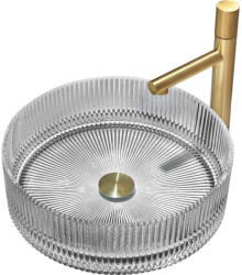 Mexen Eiva, üveg pultra szerelhető mosdó 39 × 39 cm, szürke, 24163966 (24163966)