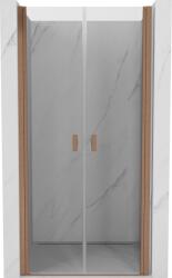 Mexen Nyitós zuhanyajtó MIST (d+d) 80x200 cm 6mm szálcsiszolt réz, átlátszó, 8A7-080-000-65-00 (8A7-080-000-65-00)