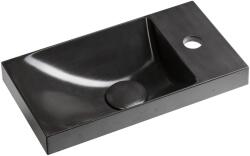 SAPHO Sapho, AGOS beton mosdó 40x22cm, bal/jobb, antracit fényes felület, AS40016 (AS40016)