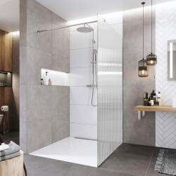 Mereo Mereo, Zuhanyfal WALK IN, Novea, króm ALU, Line üveg, MER-CK10602HL (MER-CK10602HL)