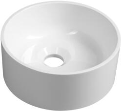 SAPHO Sapho, SANNA kerek asztali mosogató átm. 25 cm, öntött márvány, fehér, SA250 (SA250)