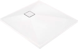 Deante Correo, négyzet alakú gránit zuhanytálca 80x80x3, 5 cm, fehér matt, DEA-KQR_A42B (KQR_A42B)