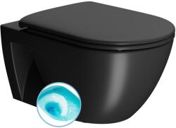 SAPHO GSI, PURA ECO fali WC csésze, Swirlflush, 36x55cm, fekete dupla matrac, 880726 (880726)