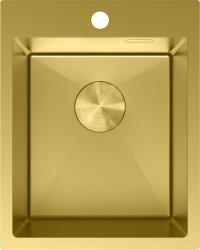 Mexen Solix, 1 rekeszes rozsdamentes mosogató 400 x 500 mm, szálcsiszolt arany, 6406401000-55 (6406401000-55)