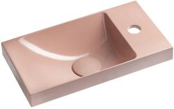 SAPHO Sapho, AGOS beton mosdó 40x22cm, bal/jobb, fényes rózsaszín, AS40021 (AS40021)