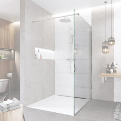 Mereo Mereo, Zuhanypadló WALK IN, Novea, króm ALU, átlátszó üveg, MER-CK10603S (MER-CK10603S)