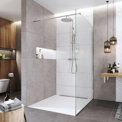 Mereo Mereo, Zuhanyfal WALK IN, Novea, króm ALU, átlátszó üveg, MER-CK10607H (MER-CK10607H)