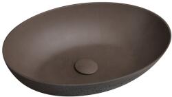 SAPHO Sapho, FORMIGO beton munkalap mosogató, 60x40cm, sötétbarna, FG215 (FG215)