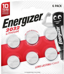 Energizer CR2032/6 3V Lithium gombelem (Energizer-CR2032-6BP)