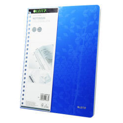 Leitz Spirálfüzet A4, 80lap kockás Leitz Wow kék (46380036) - iroszer24