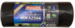 Mazzini Nagykukazsák, extra erős, 280 l, 5 db, 120x140 cm, 45 , MAZZINI "Premium", fekete (104102) - iroszer24