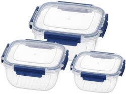 Prime ételtároló doboz szett 3 részes 500+900+1500ml - Kék