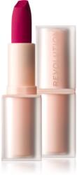 Revolution Beauty Lip Allure Soft Satin Lipstick ruj cremos cu finisaj satinat culoare Material Girl Wine 3.2 g