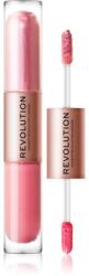 Revolution Beauty Double Up lichid fard ochi 2 in 1 culoare Blissful Pink 2x2.2 ml