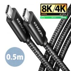 AXAGON NewGEN+ USB-C - USB-C adat- és töltőkábel 0.5m fekete (BUCM4X-CM05AB) (BUCM4X-CM05AB)