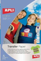 APLI fólia, vasalható, A4, tintasugaras nyomtatóba, sötét pólóhoz (FOTA10247) (FOTA10247) - aqua
