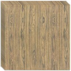 HOZRO 10 db-os HOZRO öntapadós 3D tapéta, fa paneleket imitáló modell, 4, 9 négyzetméter alapterületű, modern dizájn, nagyon könnyen felszerelhető, sötétbarna fa (TAPET66-10BUC)