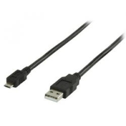  USB-A 2.0 - USB MicroB 2.0 kábel fekete 0.5m (VLCP60500B05) (VLCP60500B05)