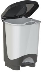 Sterk Plast Pedálos szemetes Sterk Cassandra Szürke/fekete, 28 l (VL21-01548-1037285865)