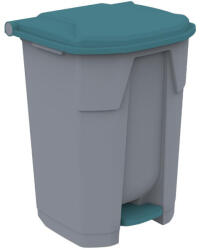 PLANET Uctem szelektív hulladékgyűjtő konténer, műanyag, pedálos, zöld/szürke 50L (UTP371)