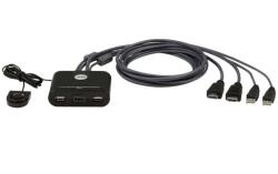 ATEN CS22HF KVM kapcsoló Fekete (CS22HF) (CS22HF)