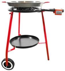 Perfect Home Paella főzőkészlet, serpenyő, égő, állvány, kerekek, tökéletes otthon