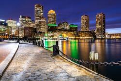  MÉDIA fotótapéta matrica, Város- Boston éjszaka, 270 x 200 cm