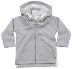 BabyBugz Bébi Kabát Kapucnis Hosszú ujjú BabyBugz Baby Hoodie -12-18 hónapos, Heather Grey Melange