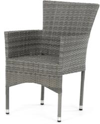  Autronic Kerti szék Sento, szürke műrattan, fém, egymásba rakható kialakítás (AZC-S2118 GREY)