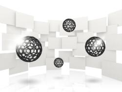  MÉDIA matrica, Fal fekete golyókkal, 270 x 200 cm