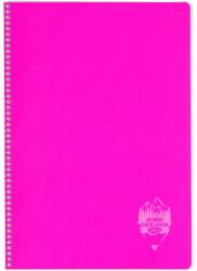 DACO Caiet A4 cu spira si coperta plastic Daco CT496AR, 96 file, 70 g/mp, Matematica, Roz (CT496AR/ROZNEON)