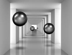  Öntapadó és mosható falfestmény Alagút fekete golyókkal3, 350 x 250 cm