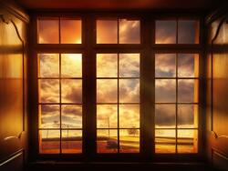  Media Nyomtatott tapéta, ablak, 270 x 200 cm