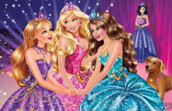  MÉDIA Barbie hercegnő matrica, 220 x 135 cm