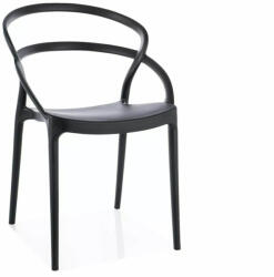 SIGNAL MEBLE Glis Modern PP Műanyag Éttermi Szék Fekete Egymásba Rakható