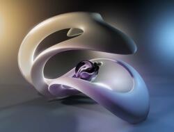  Absztrakt 3D kék tapéta, 300 x 250 cm