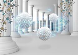  MÉDIA öntapadó és mosható fali fotótapéta, Oszlopok és virágok, absztrakt, 270 x 200 cm