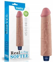 Lovetoy Vibrator Realist REAL SOFTEE, 10 Moduri Vibratii, TPE, Natural, 23.7 cm Vibrator
