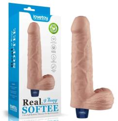 Lovetoy Vibrator Realist REAL SOFTEE, 10 Moduri Vibratii, TPE, Natural, 22.6 cm Vibrator